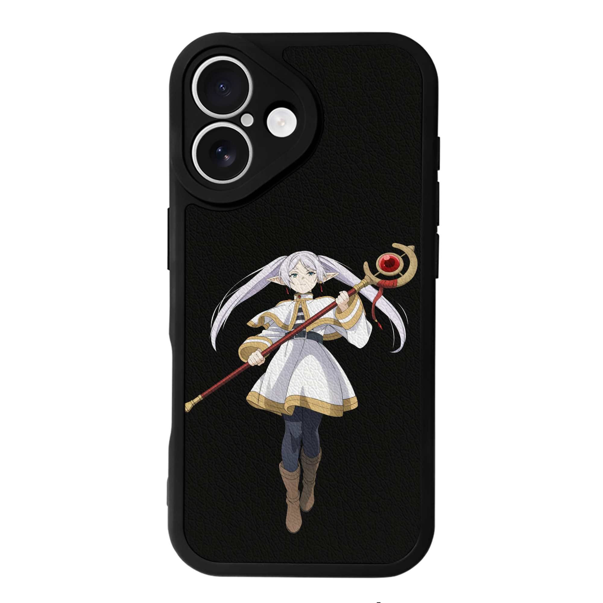 （画像用） 葬送のフリーレン Frieren 【iPhone 16シリーズ対応】シリコンスマホケース（レザー調） 材質：シリコン